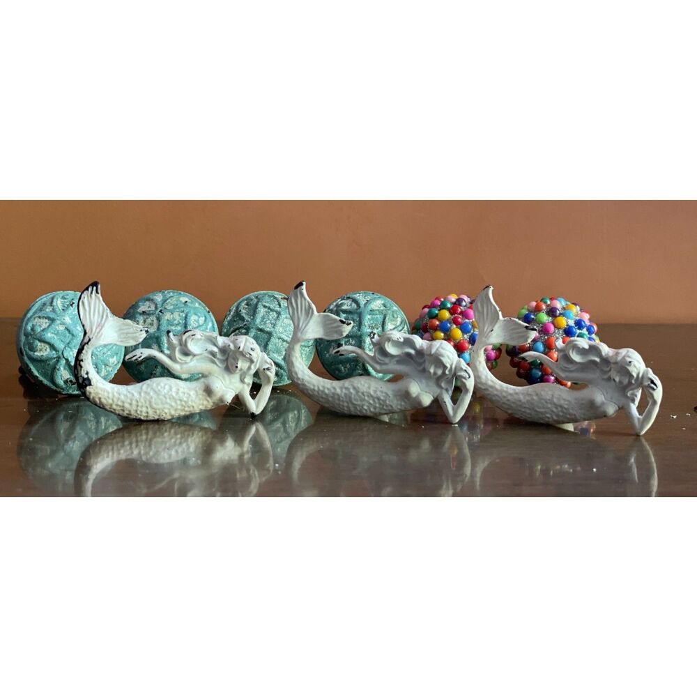9 Eclectic Cabinet Knobs colorful Mermaid Turquoise Rainbow Boho Drawer Hardware